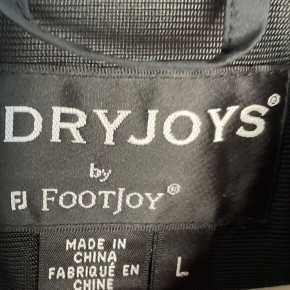 FootJoy DryJoys Men’s Black Long Sleeve 11" Zip Windbreaker Golf Jacket Size L - Picture 2 of 10